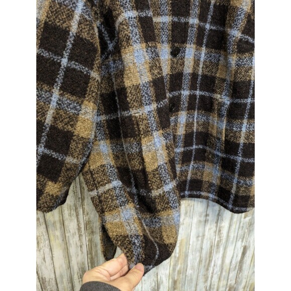Madewell Belrose Shirt Jacket Wool Blend Shacket Coat Cassel Plaid 3X NWT $268 - Picture 7 of 12